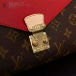 LV M41201-2 名媛必備新款PALLAS CHAIN系列櫻桃紅原版皮單肩晚宴包手拿包