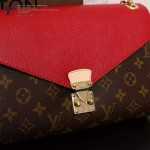 LV M41201-2 名媛必備新款PALLAS CHAIN系列櫻桃紅原版皮單肩晚宴包手拿包