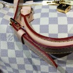 LV N41002-2 時尚經典新款女士SPEEDY 30白色棋盤格原版皮波士頓包