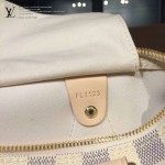 LV N41002-2 時尚經典新款女士SPEEDY 30白色棋盤格原版皮波士頓包