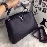 LV M94519-5 春夏專櫃新款Capucines BB黑色原版皮手提單肩包