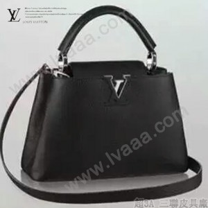 LV M94519-5 春夏專櫃新款Capucines BB黑色原版皮手提單肩包