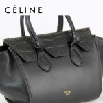 CELINE 88093 新款女士黑色鳄魚紋配黑色法拉利（小號）女包手提包蝙蝠包