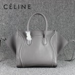 CELINE 88033-24 新款大牌碳灰原版皮（超纖裏）小牛皮女士時尚手提蝙蝠包