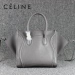 CELINE 88033-24 新款大牌碳灰原版皮（超纖裏）小牛皮女士時尚手提蝙蝠包