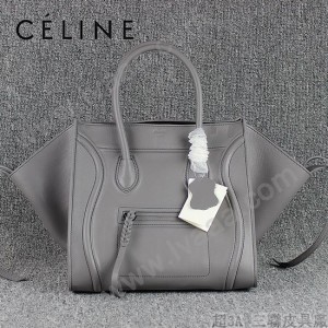 CELINE 88033-24 新款大牌碳灰原版皮（超纖裏）小牛皮女士時尚手提蝙蝠包