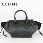 CELINE 88093 新款女士黑色鳄魚紋配黑色法拉利（小號）女包手提包蝙蝠包