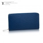 LV M60435 時尚新款女士ZIPPY藍色水波紋長款拉鏈錢夾