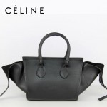 CELINE 88093 新款女士黑色鳄魚紋配黑色法拉利（小號）女包手提包蝙蝠包