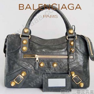 BALENCIAGA 084332B-2 深銀灰 巴黎世家女士手提包 時尚單肩包