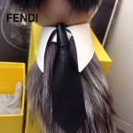 FENDI 05 潮人必備人氣熱銷款老佛爺同款限量版真貂毛手工製作橙色毛公仔吊飾
