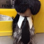 FENDI 10 潮人必備人氣熱銷款老佛爺同款限量版真貂毛手工製作黑色毛公仔吊飾