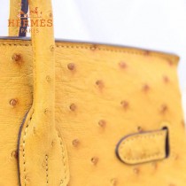 HERMES 1170 新款太陽黃鴕鳥皮原版皮35cm女士手提包