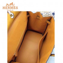 HERMES 1170 新款太陽黃鴕鳥皮原版皮35cm女士手提包