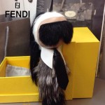 FENDI 10 潮人必備人氣熱銷款老佛爺同款限量版真貂毛手工製作黑色毛公仔吊飾