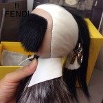 FENDI 10 潮人必備人氣熱銷款老佛爺同款限量版真貂毛手工製作黑色毛公仔吊飾