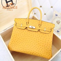 HERMES 1170 新款太陽黃鴕鳥皮原版皮35cm女士手提包