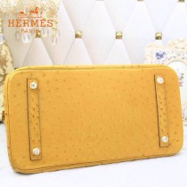 HERMES 1170 新款太陽黃鴕鳥皮原版皮35cm女士手提包