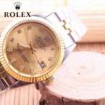 ROLEX-06-18 人氣熱銷商務男士間金系列日誌型藍寶石鏡面鋼帶款腕錶