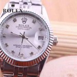 ROLEX-06-17 人氣熱銷商務男士日誌型藍寶石鏡面閃亮銀鋼帶款腕錶