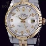 ROLEX-07-28 時尚新款商務男士間金系列日誌型藍寶石鏡面鋼帶腕錶