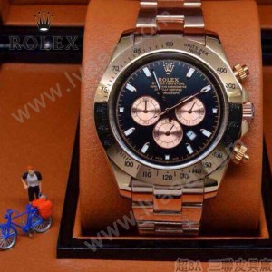 ROLEX-010-5 歐美新款宇宙型迪通拿玫瑰金系列大錶盤鋼帶款腕錶