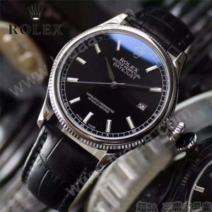 ROLEX-03-2 潮流時尚Datejust系列日誌型藍寶石鏡面皮帶款腕錶