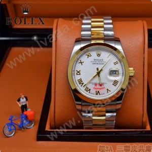 ROLEX-06-6 人氣熱銷商務男士間金系列日誌型藍寶石鏡面鋼帶款腕錶