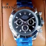 ROLEX-014-3 新款商務男士宇宙型迪通拿土閃亮銀鋼帶款腕錶