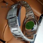ROLEX-021-17 時尚商務男士日誌型白色錶盤藍寶石鏡面鋼帶款腕錶