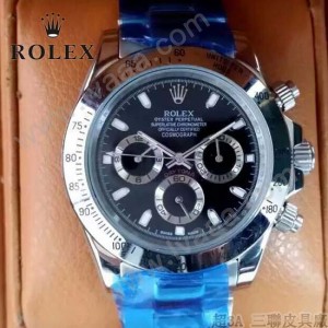 ROLEX-014-3 新款商務男士宇宙型迪通拿土閃亮銀鋼帶款腕錶