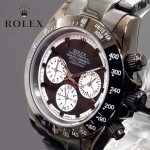 ROLEX-015-3 時尚精英款宇宙型迪通拿閃亮銀鋼帶款腕錶