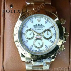 ROLEX-014 新款商務男士宇宙型迪通拿土豪金鋼帶款腕錶
