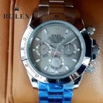 ROLEX-014-4 新款商務男士宇宙型迪通拿土閃亮銀鋼帶款腕錶