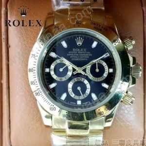 ROLEX-014-9 新款商務男士宇宙型迪通拿土豪金鋼帶款腕錶