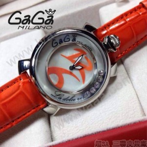 GAGA-53 專櫃新款時尚女士橙色銀圈活力走珠系列腕錶