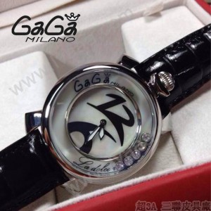 GAGA-65 專櫃新款時尚女士黑色銀圈活力走珠系列腕錶