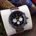 LV-0037 時尚最新款潮流男士黑色錶盤多功能鋼帶腕錶