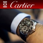 CARTIER-166 新款男士卡利博潛水系列膠帶款進口機械腕錶