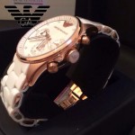 ARMANI-176 時尚潮流休閒六針計時土豪金情侶款進口原裝石英腕錶