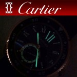 CARTIER-166 新款男士卡利博潛水系列膠帶款進口機械腕錶