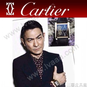 CARTIER-181 新款男士土豪金劉德華同款TANK MC系列陀飛輪自動機械腕錶