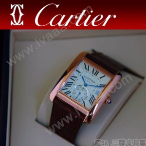CARTIER-175 新款褐色土豪金劉德華代言同款男士商務機械腕錶