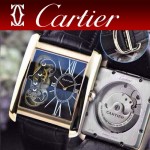 CARTIER-181 新款男士土豪金劉德華同款TANK MC系列陀飛輪自動機械腕錶