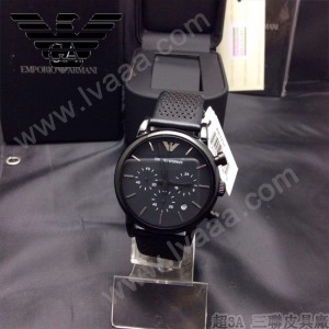 ARMANI-177 時尚潮流男士炫酷黑原單款石英腕錶