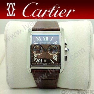 CARTIER-177 人氣男士休閒劉德華同款TANK MC系列石英腕錶