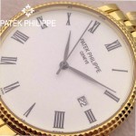 PATEK PHILIPPE-067-3 百達翡麗超薄男腕表 2824瑞士機芯籃寶石防刮耐磨玻璃 316精鋼