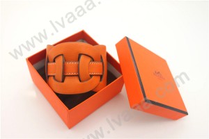 HERMES 00130 愛馬仕橙色平紋手鐲手帶