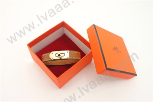 HERMES 00117 愛馬仕經典鎖扣土黃色十字紋金扣單圈手帶