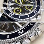 BREITLING-027 人氣熱銷單品商務男士黃色超級海洋全新棘輪硅膠帶款腕錶